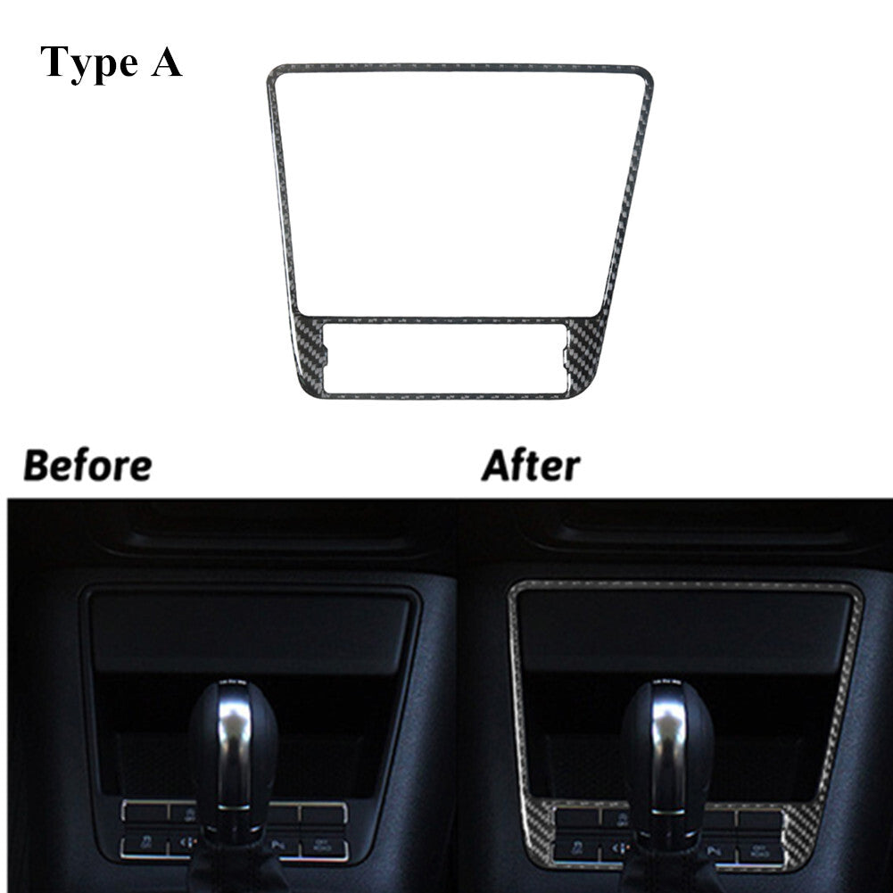 Carbon Fiber Central Console Surround Frame Trim for Volkswagen for Tiguan 2013-2017