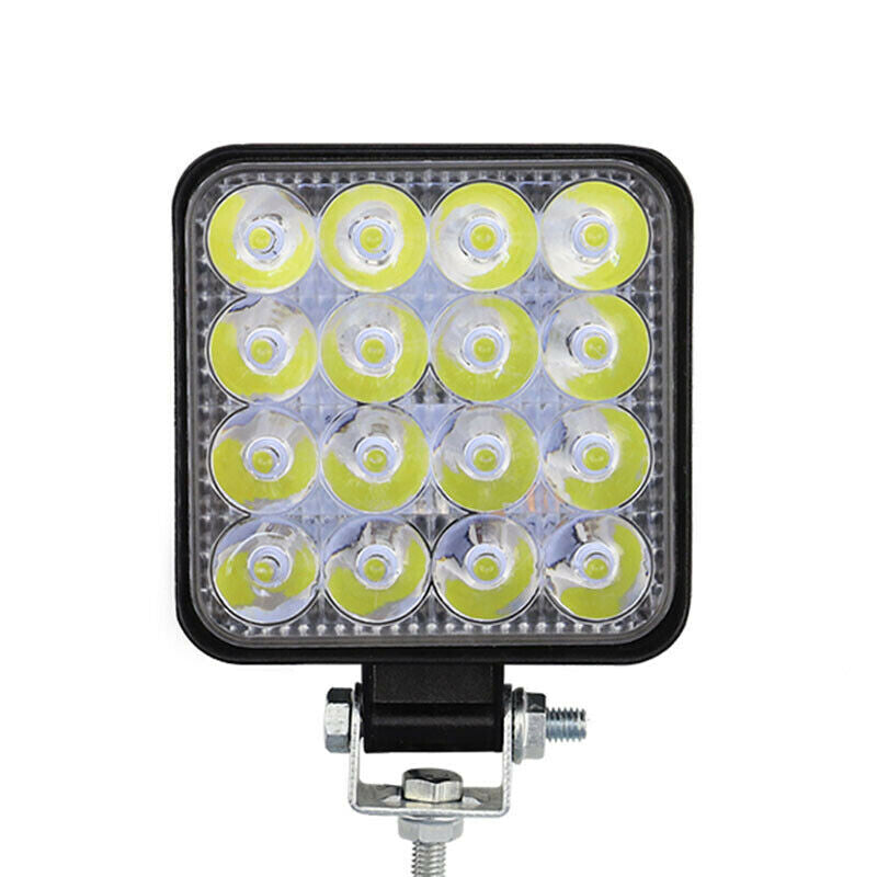 48W 16LED Super Bright Waterproof Car Work Light Square Flood Beam Fog Lamp