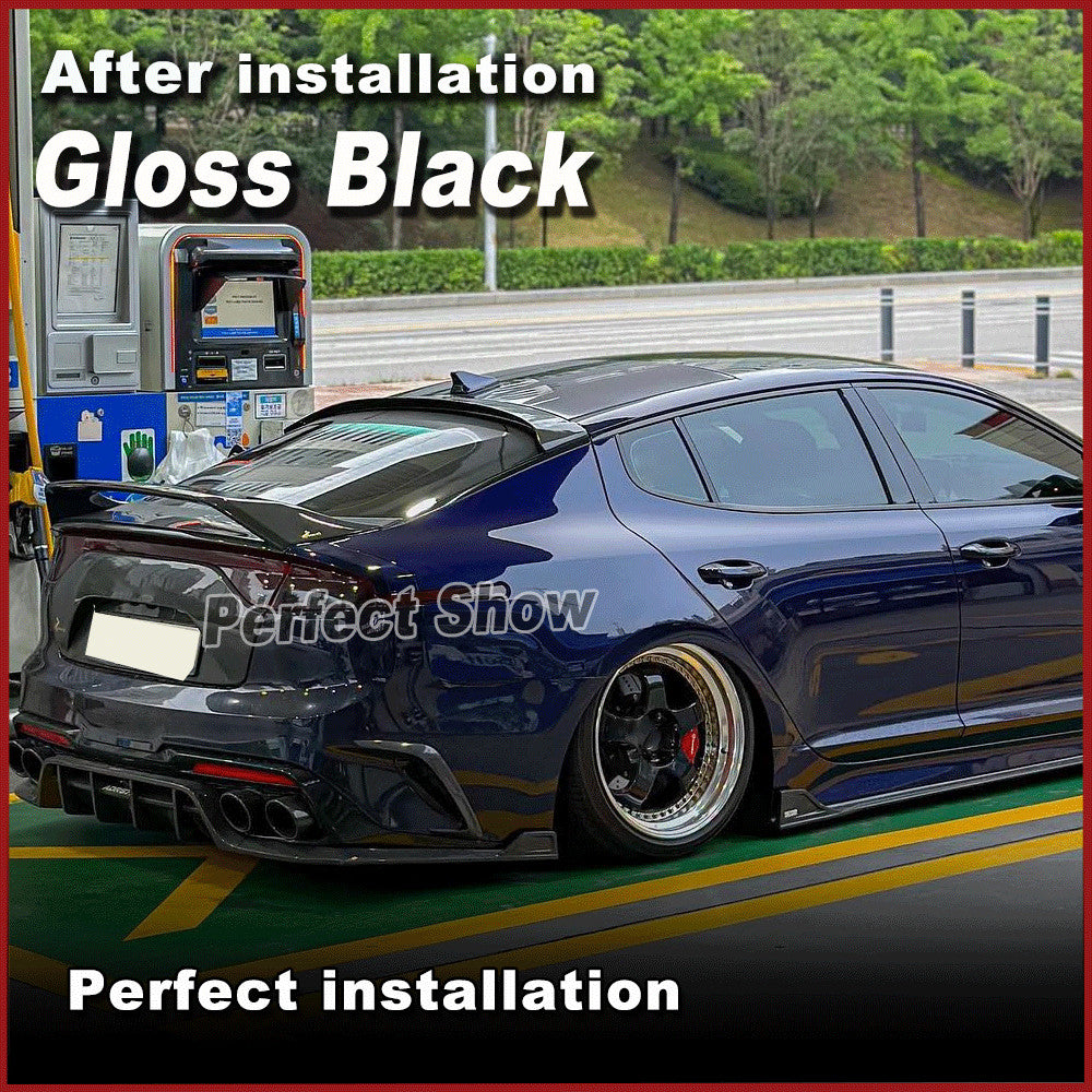 for Kia Stinger 2018-2023 Gloss Black Rear Roof Spoiler Window Trunk Wing Lip