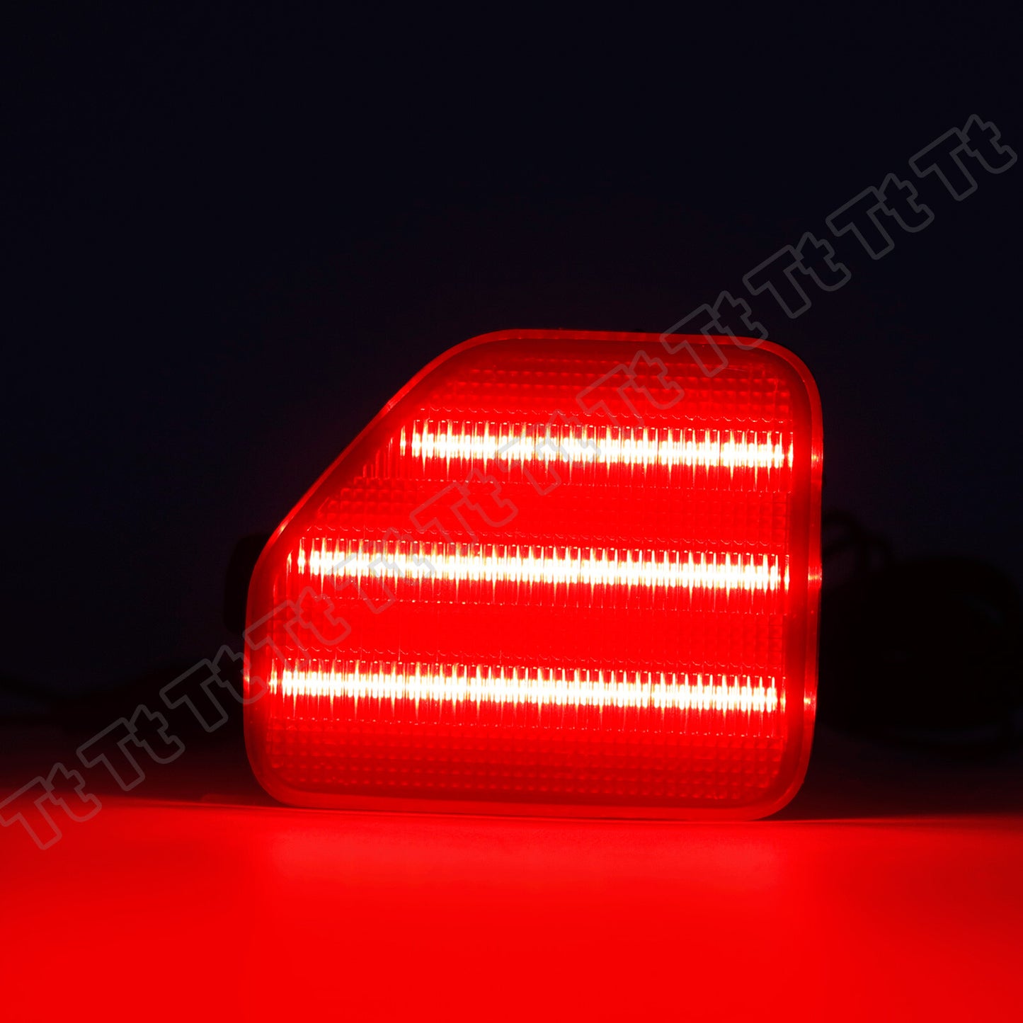 2-Piece Red LED Rear Bumper Reflector Taillight Kit for 2018-2021 for Jeep for Wrangler JL