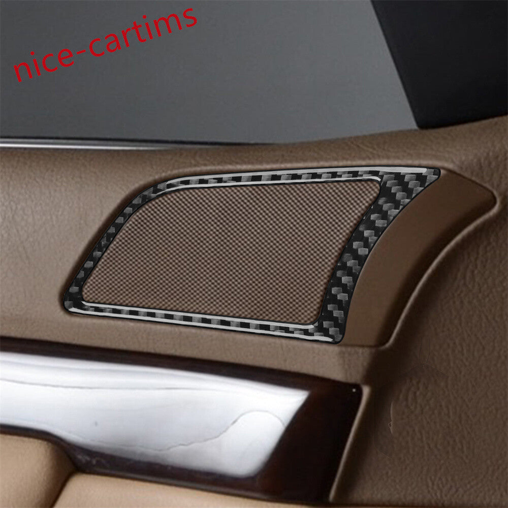 2¡ÁCarbon Fiber Front Door Speaker Panel Cover Fit for BMW 7 Series E38 1994-2001