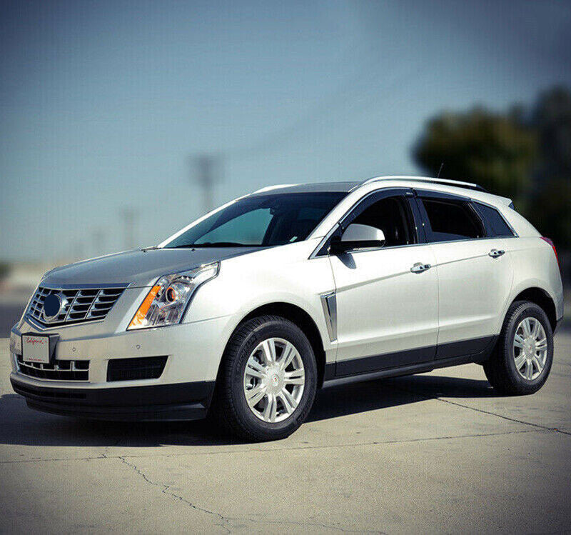 for Cadillac SRX 2010-2016 W/Chrome Side Window Visors Guard Vent Deflectors
