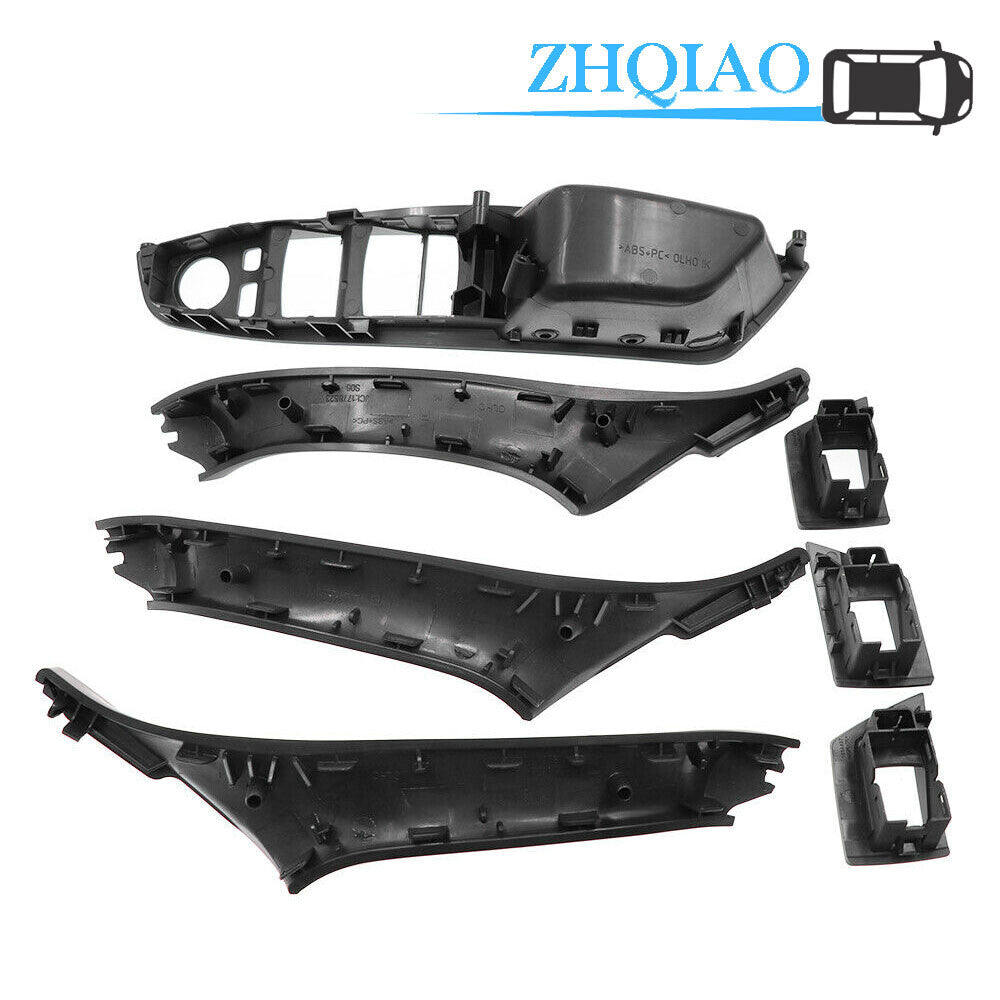 51417225873 Door Handle Recessed Grip Switch Panel Set Fits for BMW 520d 528i Black