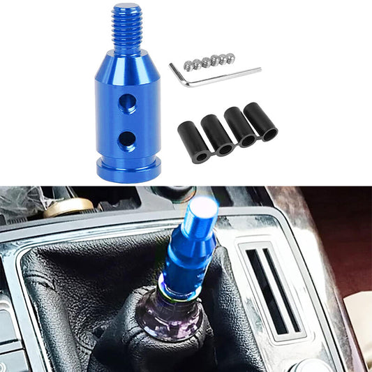 Blue Car Gear Shift Knob Adapter for Non Threaded Shifter M10 x 1.5 Universal