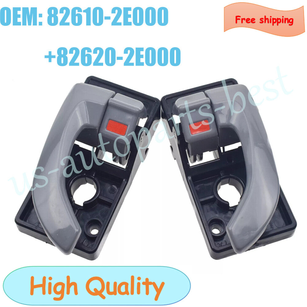 2Pcs Interior Inside Door Handle Gray Left Right For 2005-2009 for Hyundai for Tucson