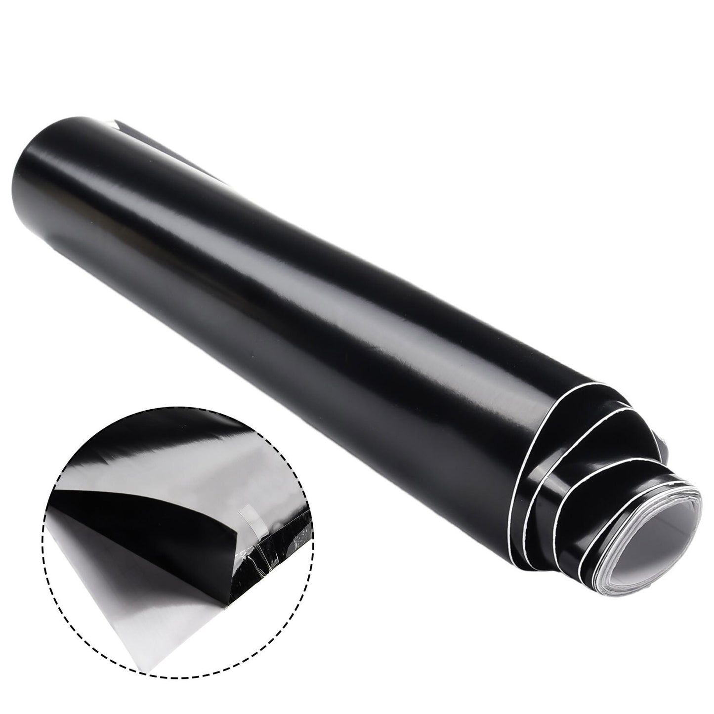 1 piece of solid gloss black vinyl car windshield sun visor sticker 200 x 1400 mm