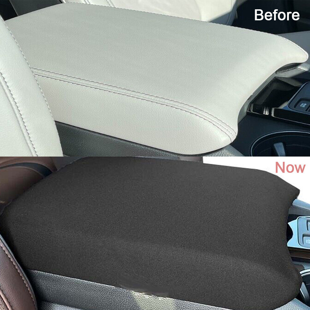 JERBOR for Honda Pilot 2023-2024: Center console armrest cover in black leather.