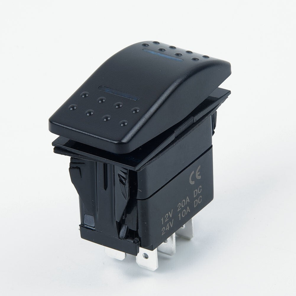 7Pin DPDT ON-OFF-ON 2 LED Rocker Car Truck Marine 12/24V