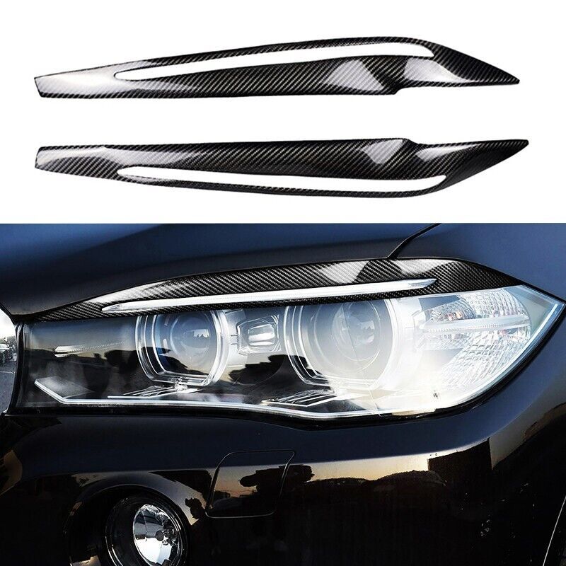 carbon fiber car headlight eyelid/brow cover trim suitable for BMW X5 F15 14-18