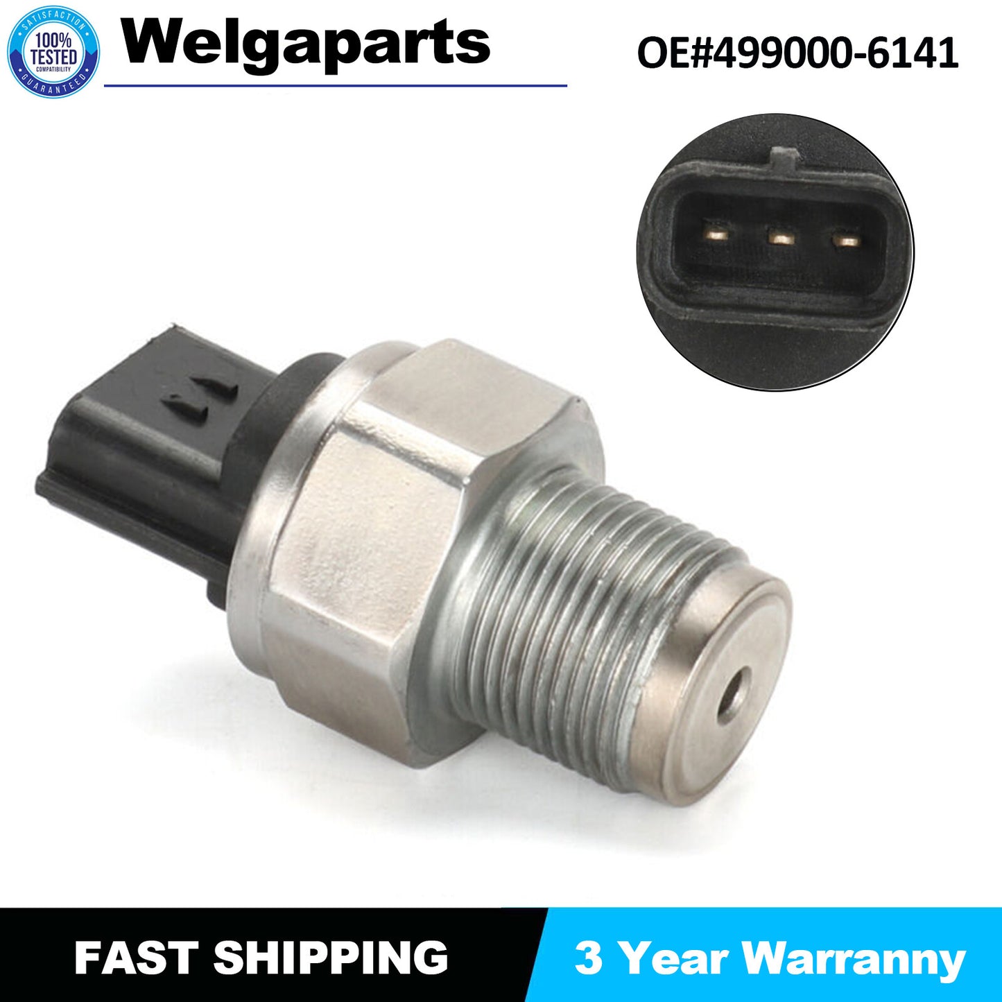 499000-6141 Fuel Rail High Pressure Sensor Regulator for Isuzu NPR 5.2L 2003-07