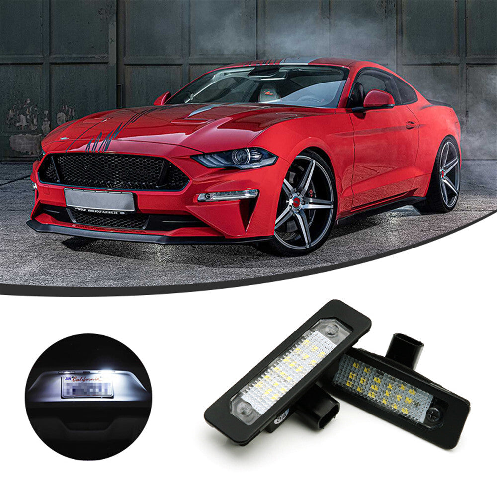 2x LED License Number Plate Lights for Ford for Mustang 2010-2014 for Ford Focus 2008-12