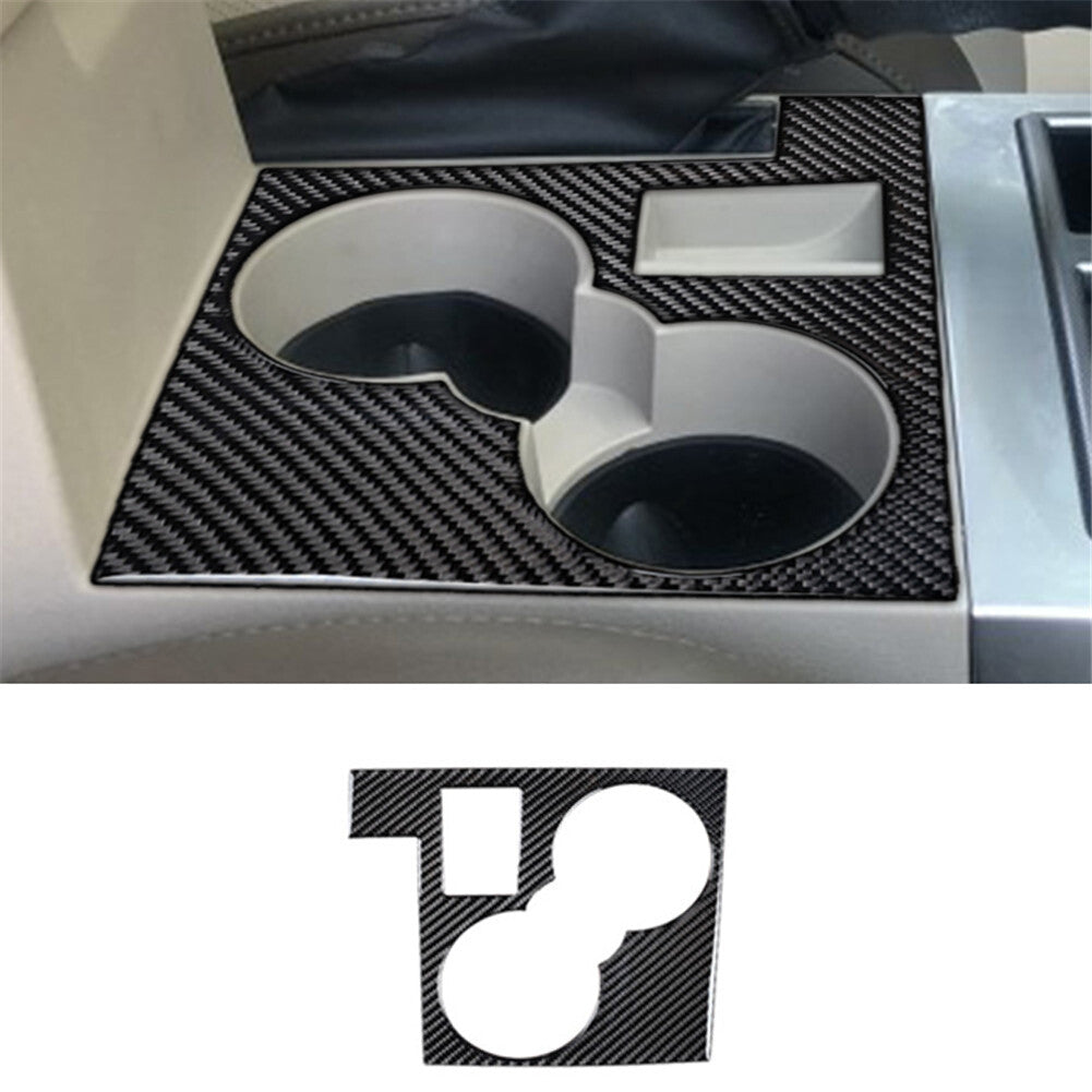 Carbon Fiber Interior Cup Holder Panel Cover Trim for Jeep Liberty 2008-2012