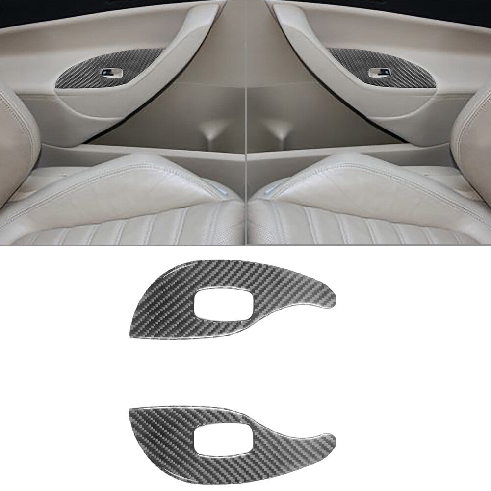 Rear Carbon Fiber Rear Window Control Cover Trim for Volkswagen for Passat 2006-2011