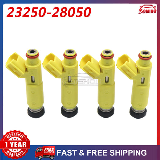 4x 23250-28050 New Fuel Injectors Fits for Toyota RAV4 2.0L L4 2001-2003