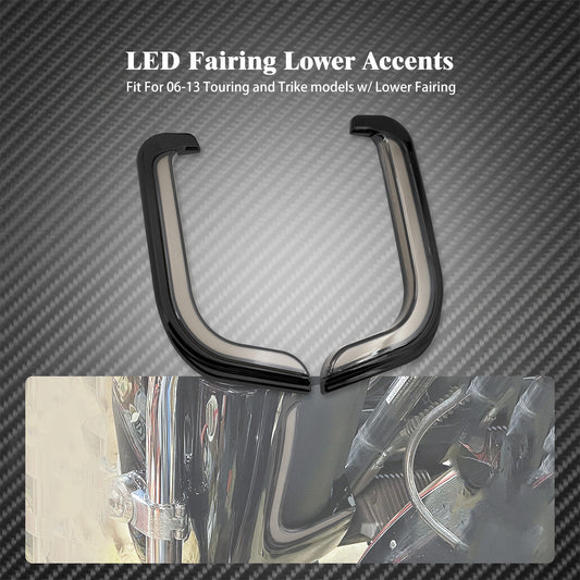 LED Fairing Lower Light Accent Light Turn Signal Fit for Harley Touring 2006-13
