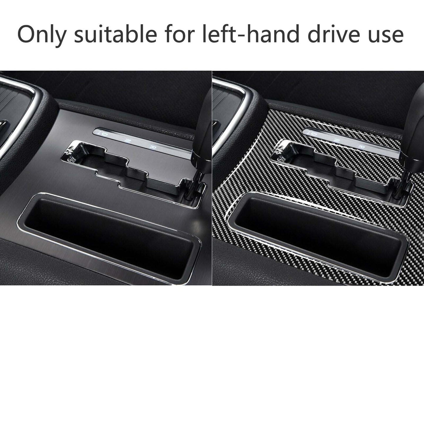 Carbon Fiber Console Panel Decor Cover Trim for Dodge Charger 2011-14