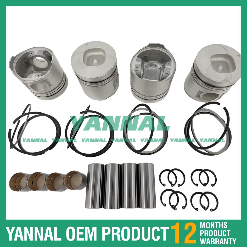 4-piece overhaul and rebuild kit with washers and bearings for Isuzu 4BC2 forklift engines