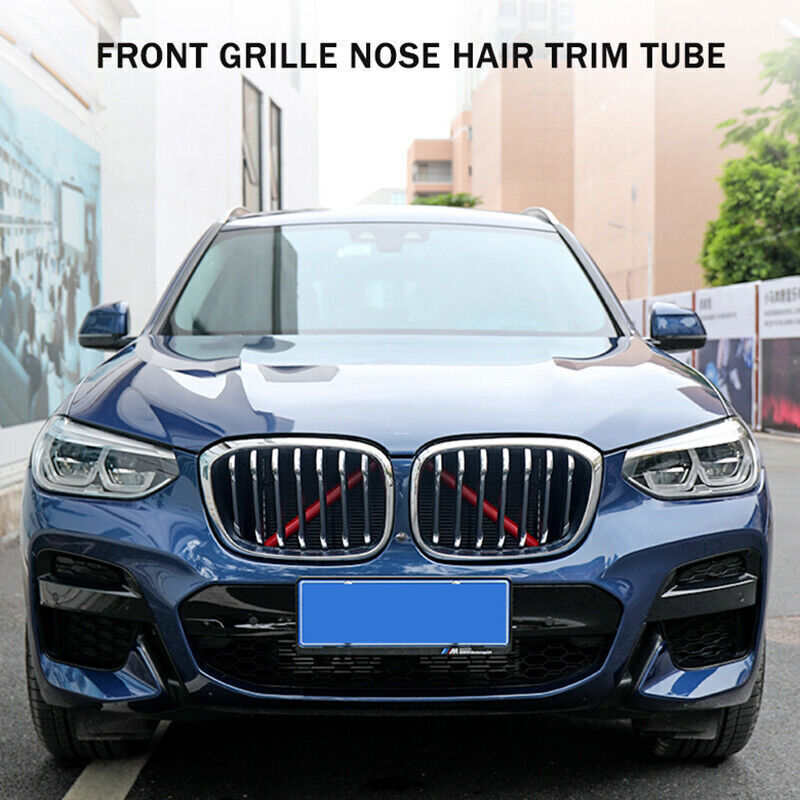 2 for 2020-2023 for BMW 3 Series G20 Red Car Front V Brace Grill Trim Strips Cover