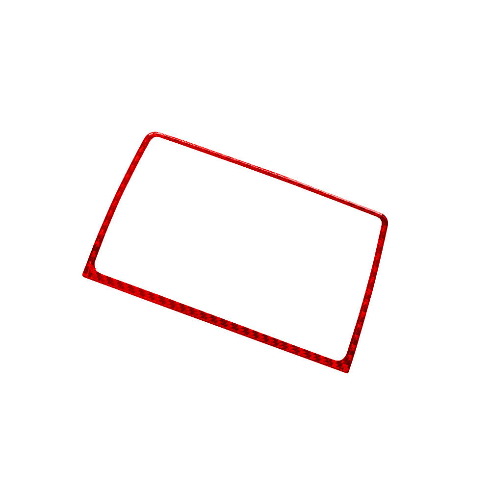 Red Carbon Fiber Central LCD Outer Frame Cover for Hyundai for Veloster JS 2019-2022