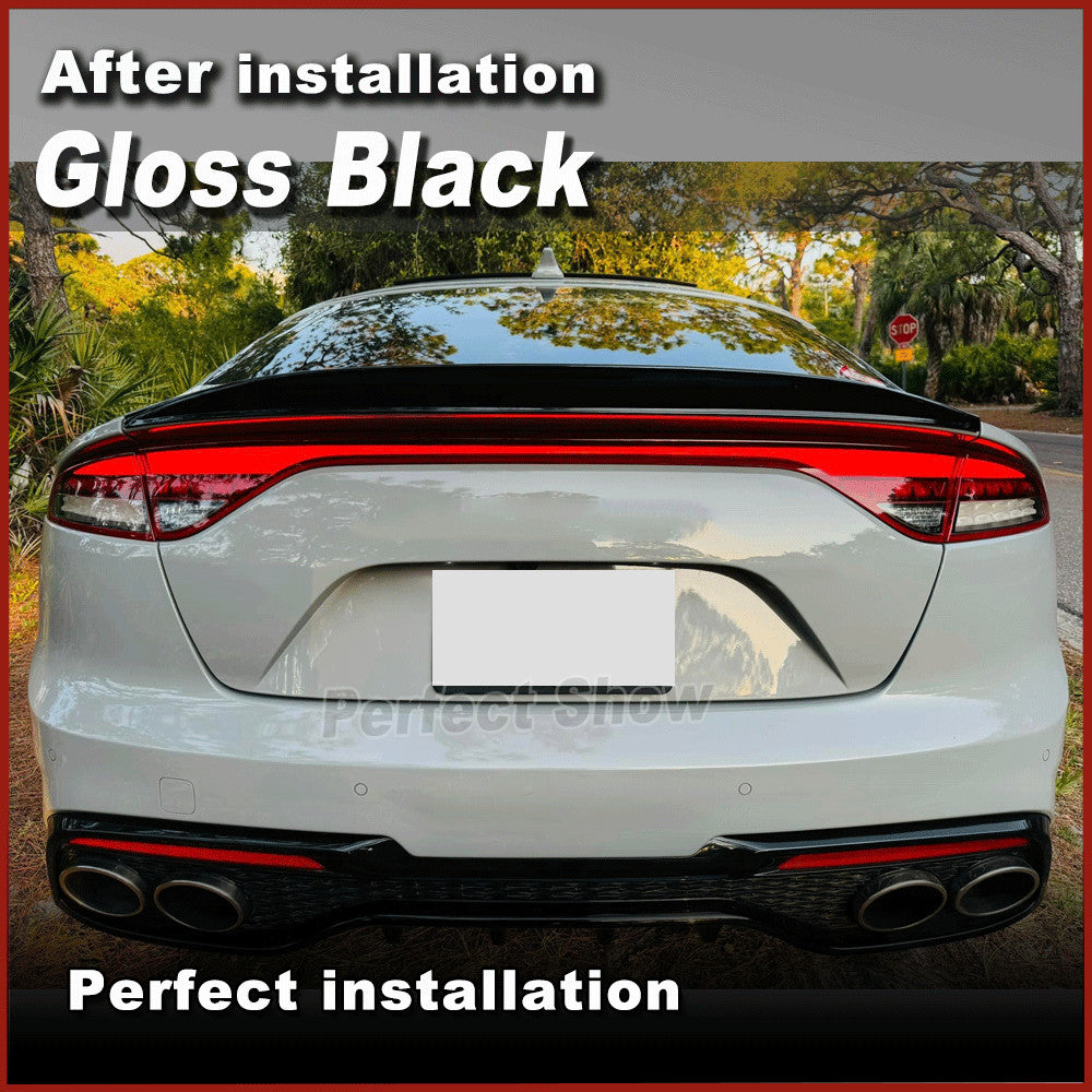 Fit for Kia Stinger 2018-2023 Gloss Black Rear Trunk Blade Spoiler Boot Wing Lip