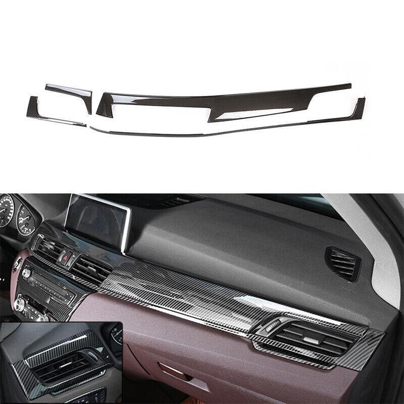 Carbon Fiber Style Central Console Instrument Panel Trim for BMW X2 2018-2021