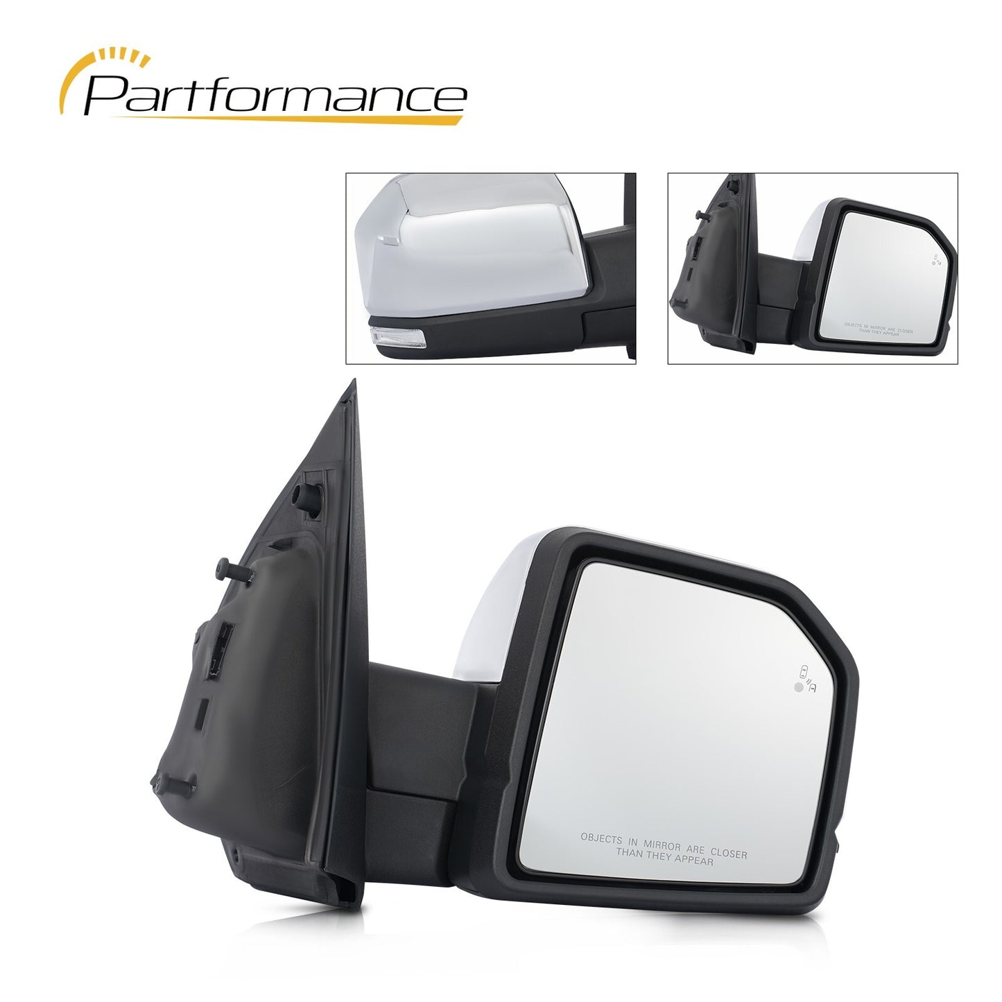 Passenger right-side heated mirror for F150 truck, handcrafted for Ford F-150 2015 - 2020, 15-pin.