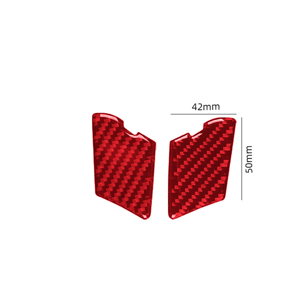 2X Red Carbon Fiber Door Handle Shell Trim for Toyota Supra A90 2019-2022