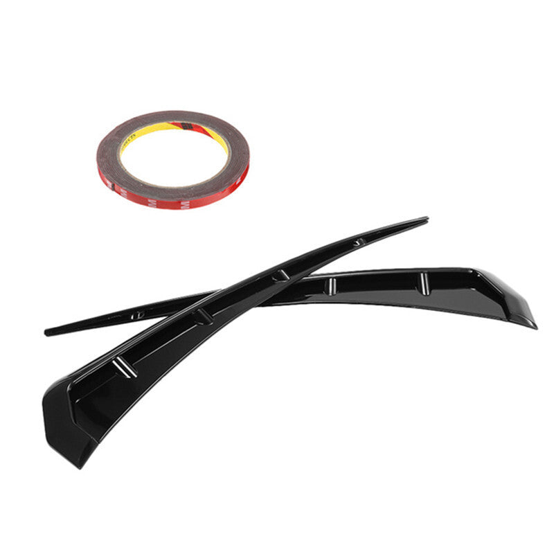 Car Universal Black ABS Side Fender Side Vent Air Wing Flow Cover Trim Sticker