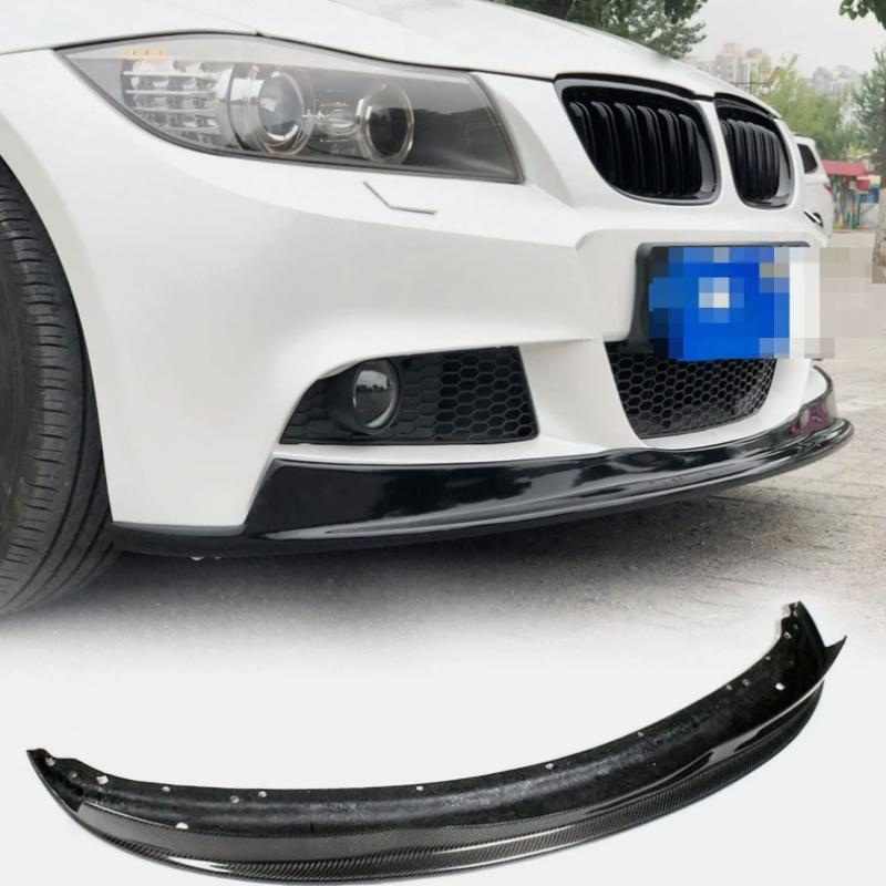 Carbon Fiber Front Bumper Lip Chin Spoiler for BMW 3 Series E90 325i M-Tech 09UP