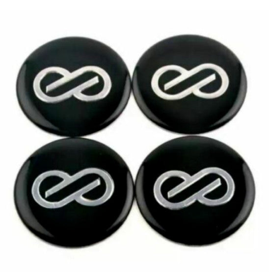 4-piece set of 64mm Volk racing logo wheel center caps, hubcaps, rim caps, and chrome-plated badges.