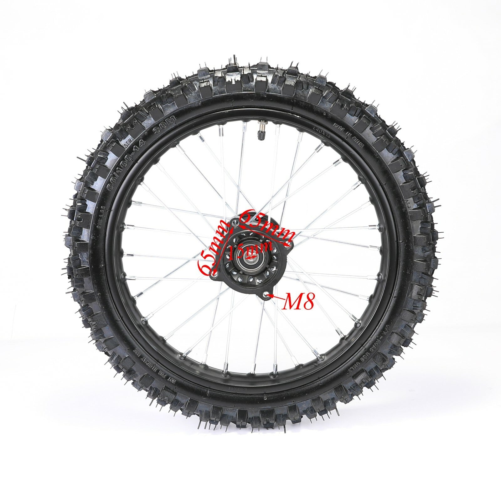 14 Wheel Front Fork Disc Brake Kit 60/100-14 Tyre Dirt Bike CRF70 KLX110 CRF110