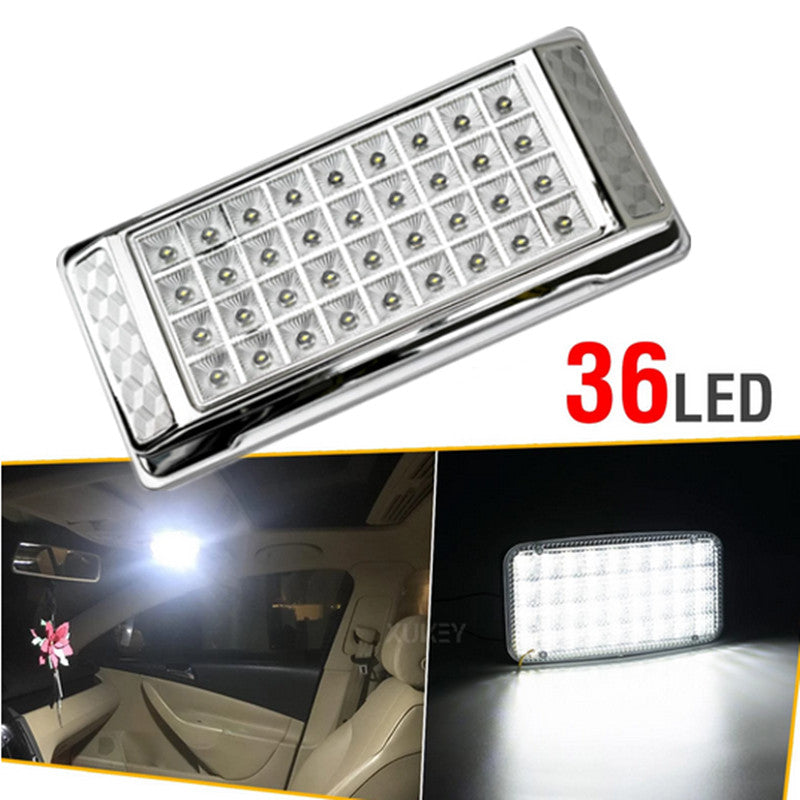 12V 36 SMD Car LED Room Light Ceiling Interior Rectangular White Ceiling Lamp
