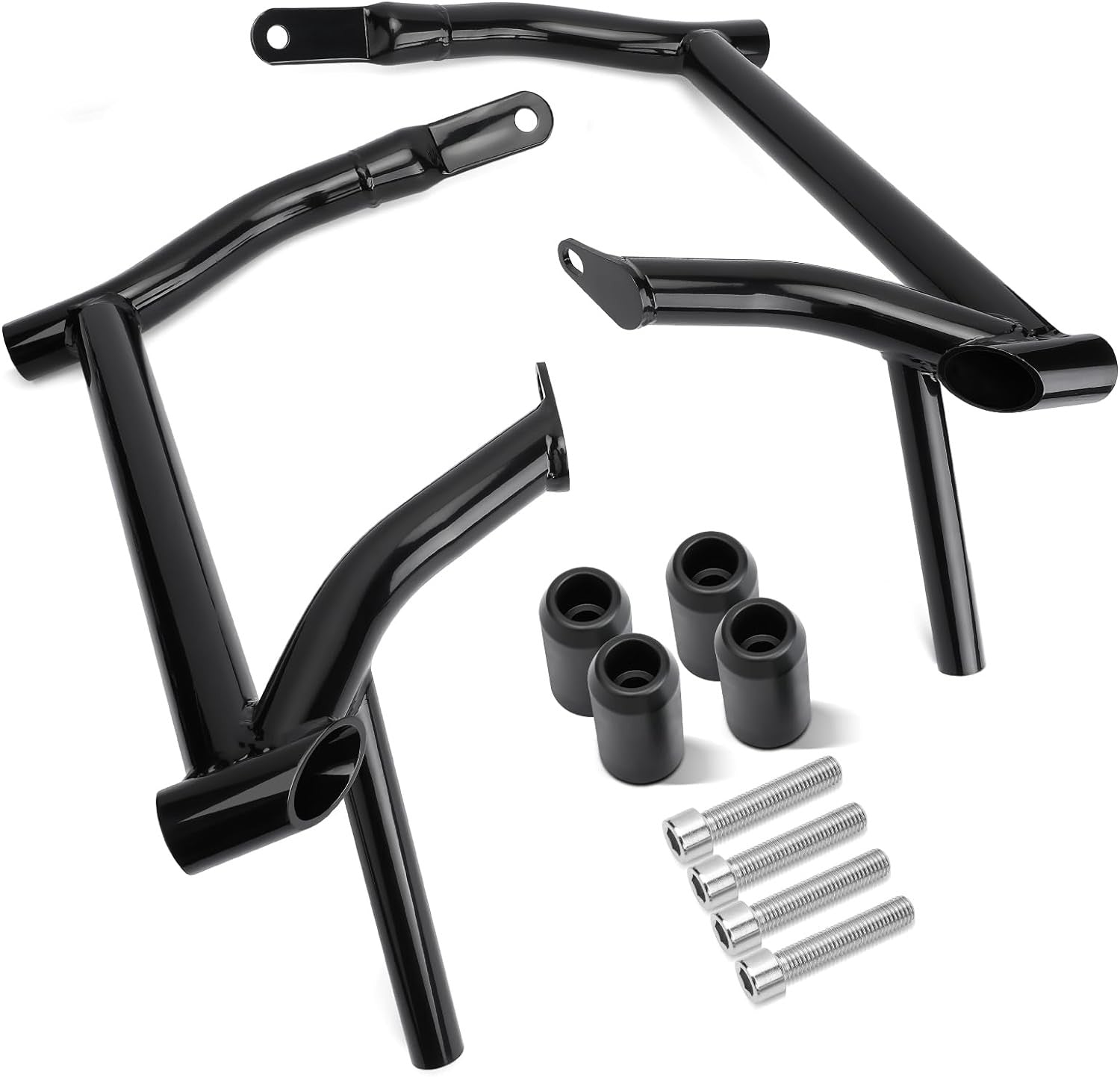 Black Saddlebag Guards Rail Crash Bar for Harley Touring 09-24 Electra Glide