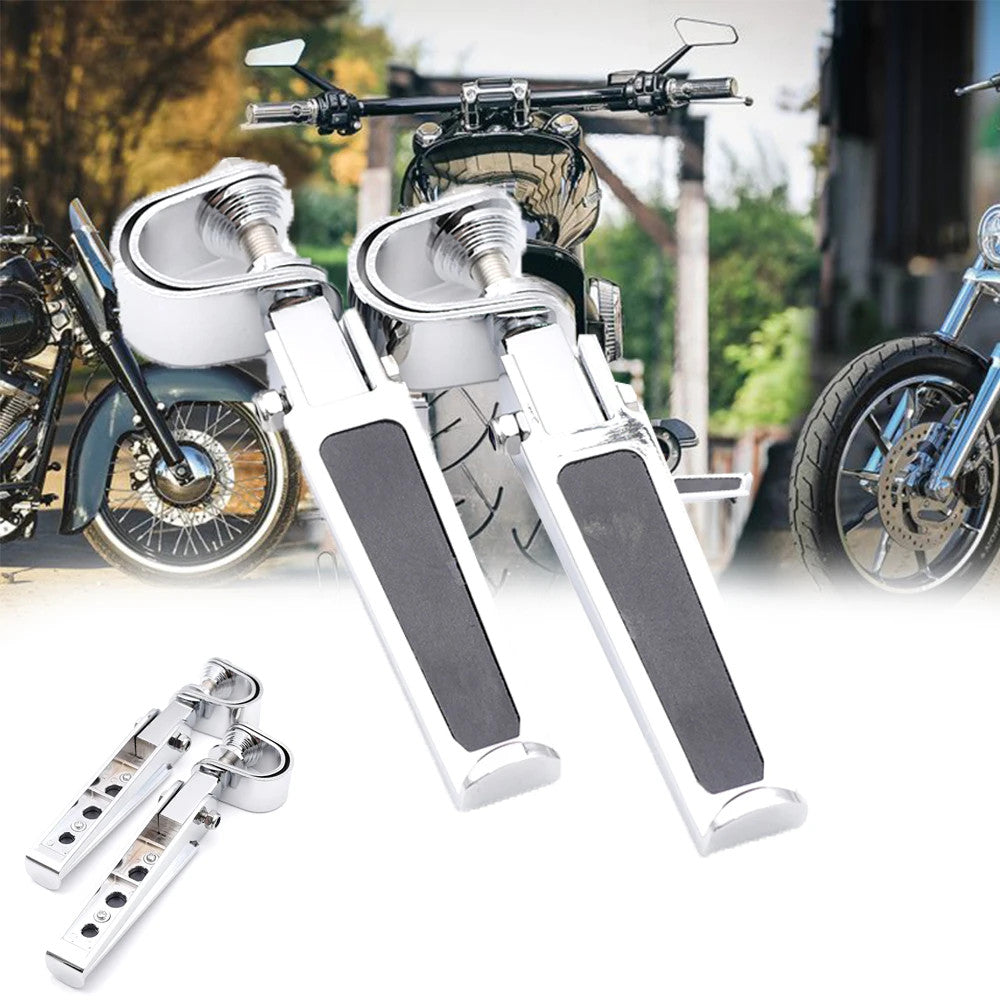 New 1 Pair Universal Aluminum Motorcycle Footpeg Foot pegs Front Rear Footrest