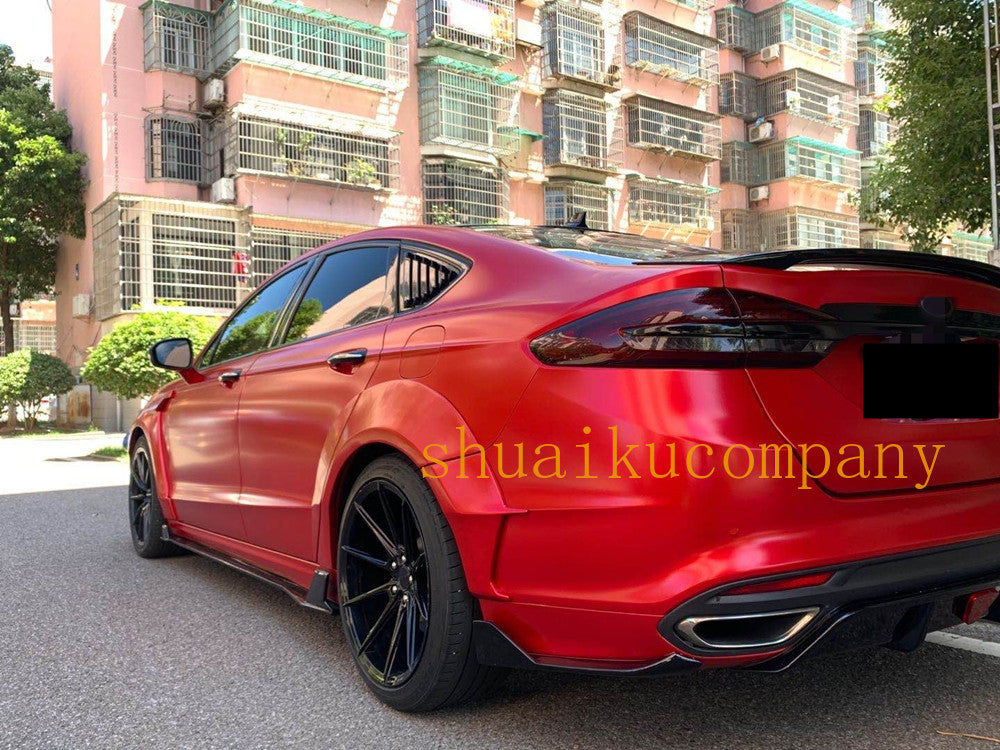 Primer Wide Body Fender Flare Kit Wheel Arch Cover Trim for Ford Fusion 2014-18