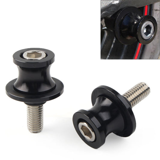 for KAWASAKI ZX6R 1998-2011 Black Motorcycle Swingarm Spools Stand Screws Slider