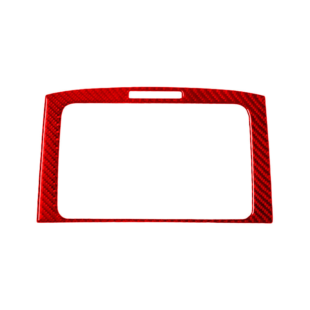 Car Radio Controller Panel Trim Cover Carbon Fiber for VW for Passat 2006-2011 Red