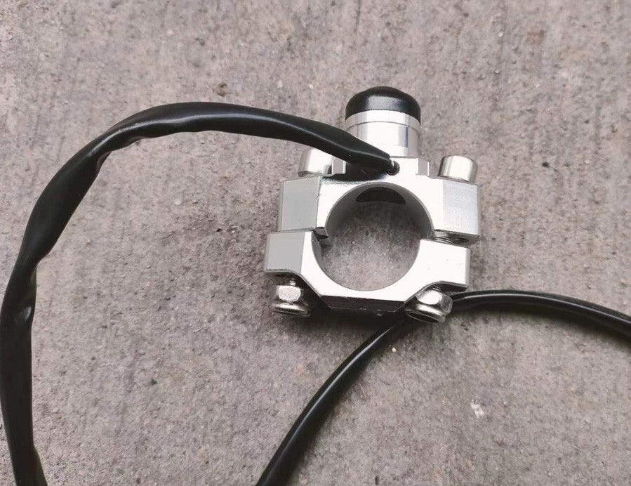 7/8 Silver CNC Stop Kill Switch Pit Pro Trail Dirt Bike ATV Quad Motorcycle 22mm