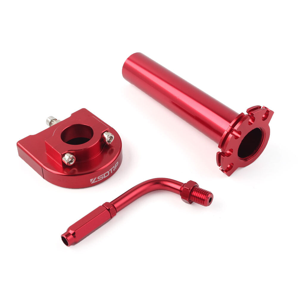 Universal 90¡ã Red Throttle Cable Adjuster Hand Grip Twist Throttle Accelerator