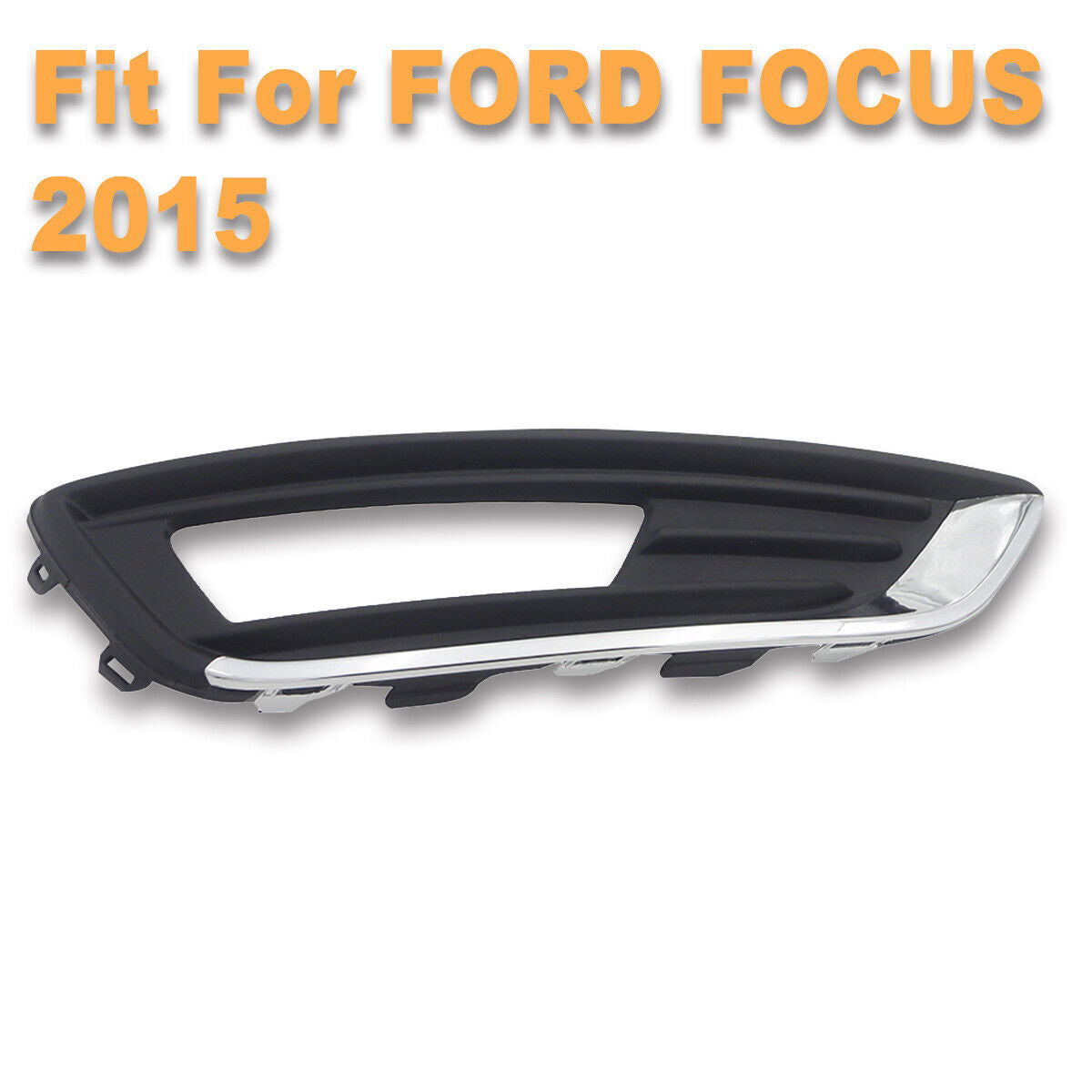 Right Fog Lamp Light Cover Bezel Skin Line w/Chrome Fit for Ford Focus 2015 2016