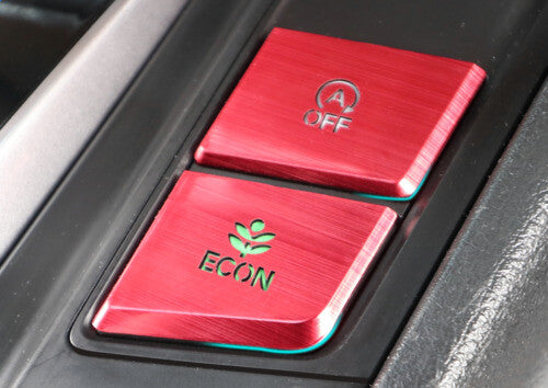 Aluminum Red 4X Switch Button Sticker Trim for Honda CR-V CRV 2017-2022