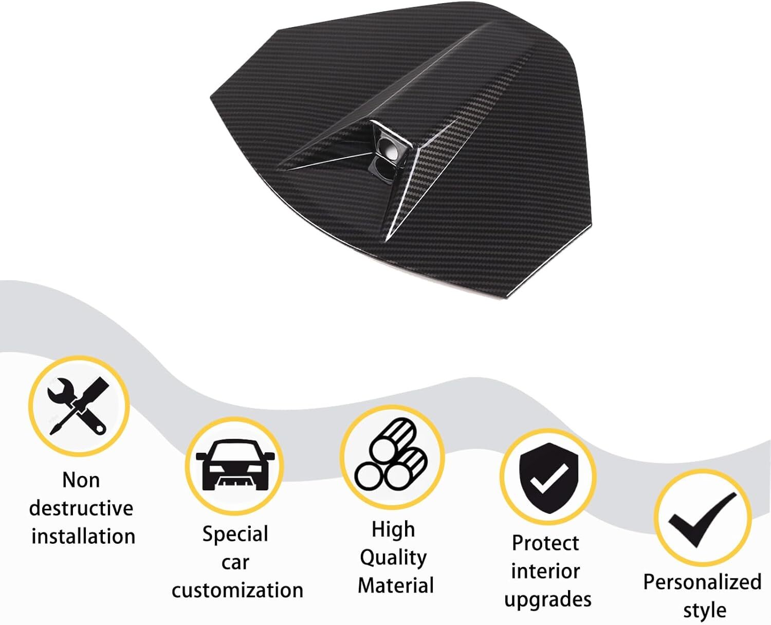 Carbon Fiber ABS Rear Tail Camera Trim for Chevrolet for Corvette C8 Z06 Z51 2020-24