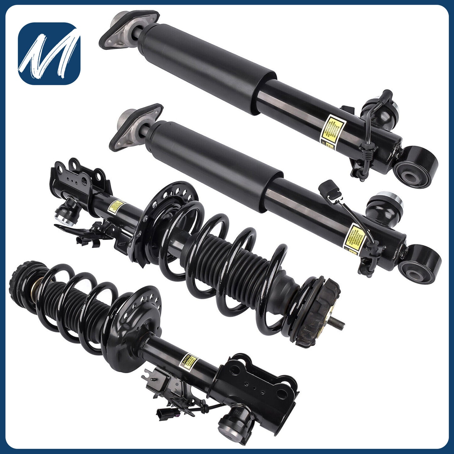 4-piece front and rear shock absorber struts, Assys electric, suitable for Audi Q5 SQ5 8RB 2009 - 2017 