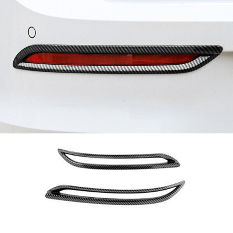 Carbon Fiber 2X Rear Fog Light Lamp Cover Trim Fit for VW for GOLF 8 MK8 2020 2021