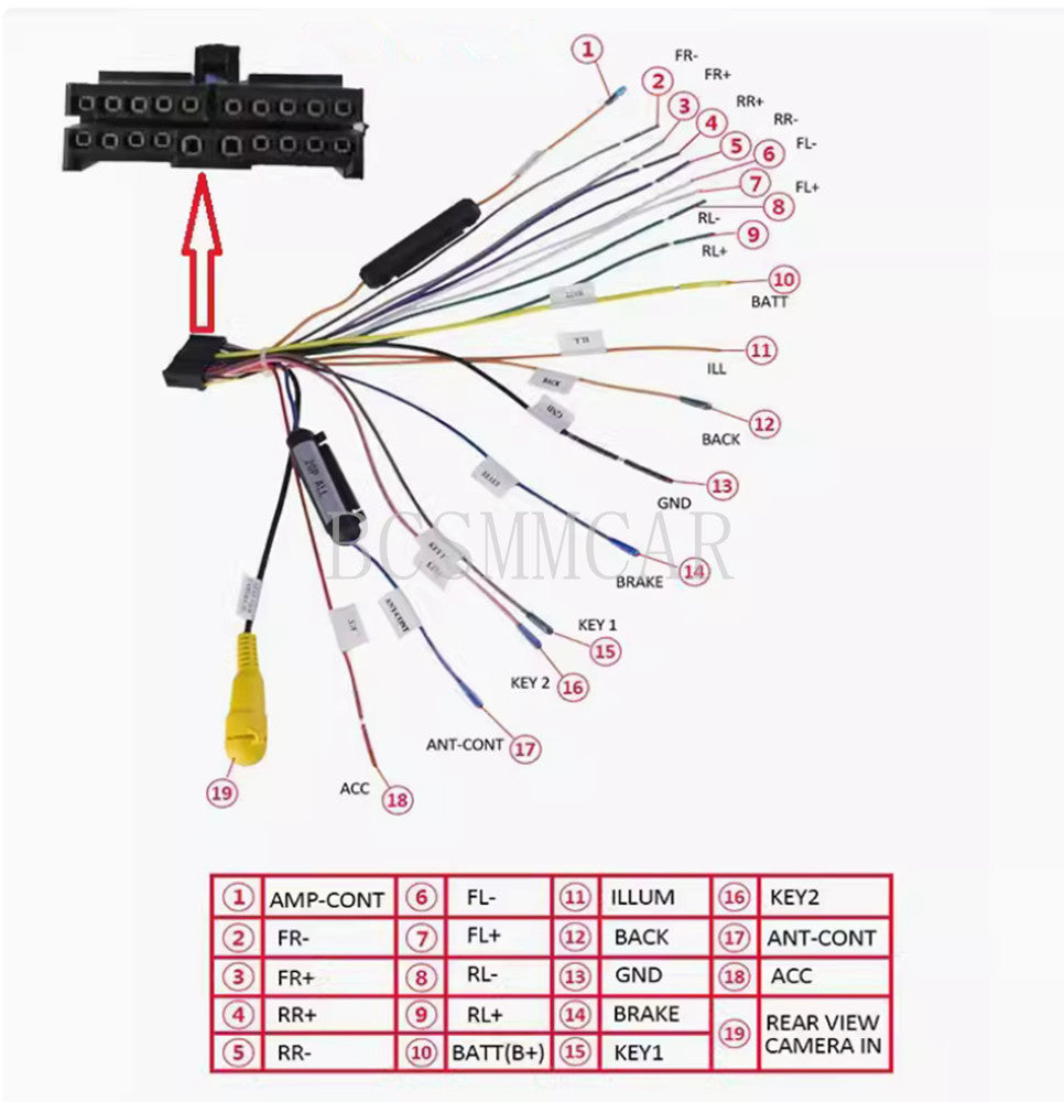 Radio Wire Harness Connector Audio Wiring Adaptor Cable Power Cord Modified Part