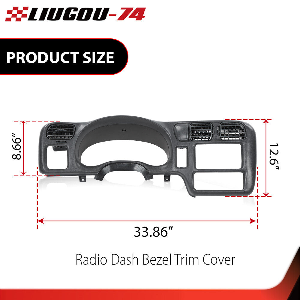Suitable for Chevrolet S10 Blazer, Jimmy Sonoma 98-05 Dash radio cluster bezel dual din