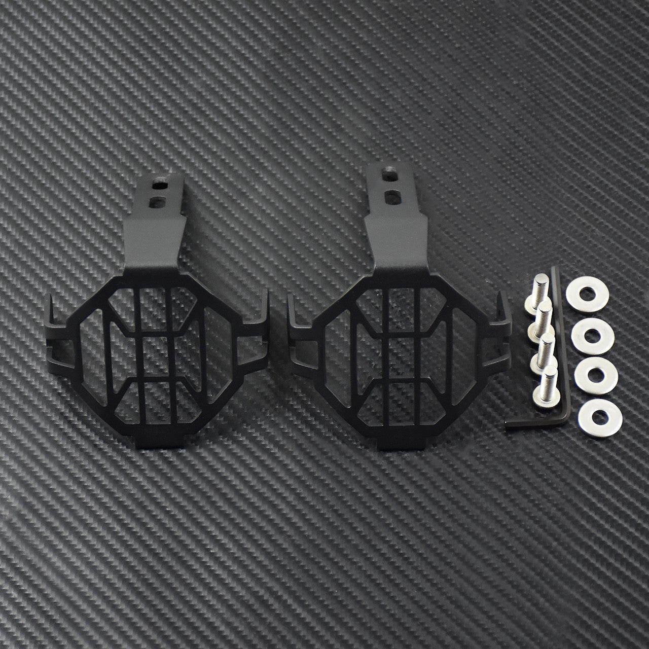 Black Auxiliary Fog Driving Light Protect Guard Cover Fit for BMW R1200GS F800GS