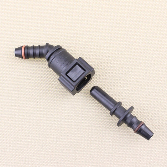 1 set of 7.89 mm SAE 1/4 45 degree fuel line quick-connect release disconnect hose