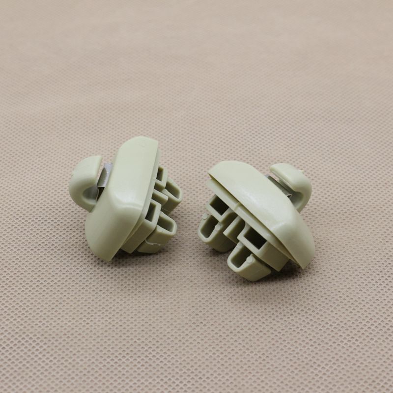 2-Piece Internal Beige Sun Visor Clip Fixing Hook 4B0857562 for Audi TT A6 S6 Quattro