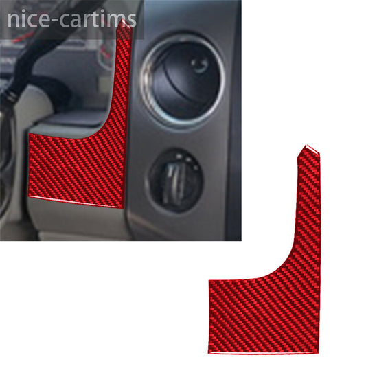 for Ford F150 FX4 2004-08Red Carbon Fiber Steering Wheel Right Side Panel Trim B